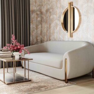 Lina Cream Textured Linen Sofa