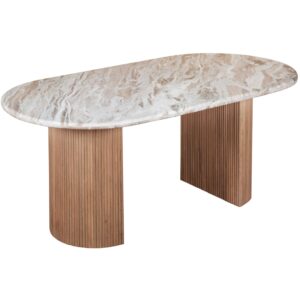 The Ashford Natural Marble & Wood Pedestal