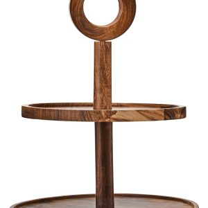 Kastella Sheesham Wood Two Tier Cake Stand