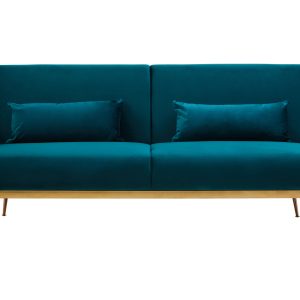 Hestelle Green Velvet Sofa Bed
