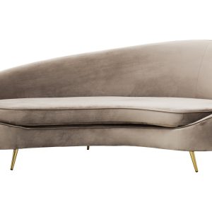 Havenelle Three Seat Mink Velvet Sofa
