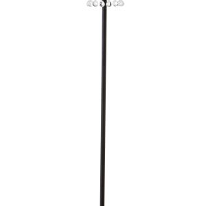 Hygge Clear Crystal Floor Lamp with Black Metal