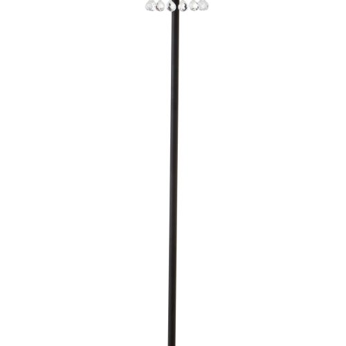 Hygge Clear Crystal Floor Lamp with Black Metal