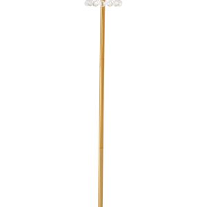 Hygge Clear Crystal Floor Lamp with Gold Metal
