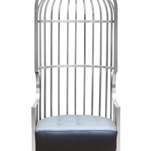 Edena Brushed Silver Dome Cage Chair