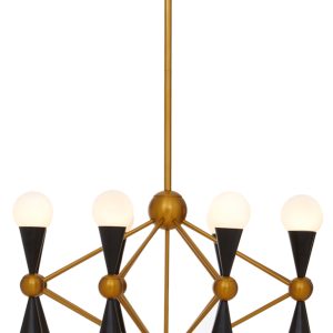 Orovia Brass And Black Metal Pendant Light