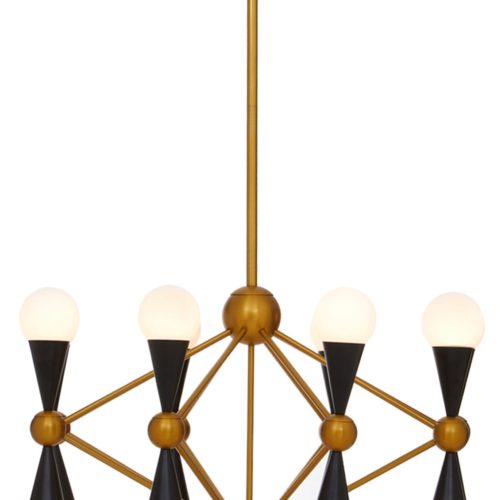 Orovia Brass And Black Metal Pendant Light