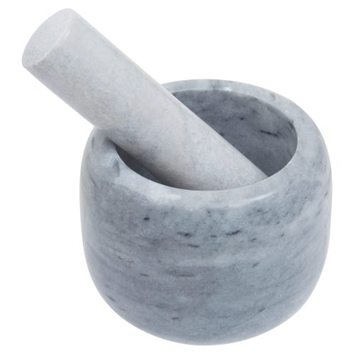 Savona Grey Marble Clean Sided Mortar And Pestle
