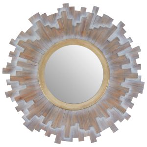 Solara Mare Multilevel Wooden Wall Mirror