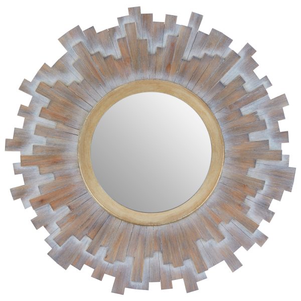 Solara Mare Multilevel Wooden Wall Mirror