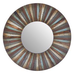 Eterna Wooden Round Wall Mirror