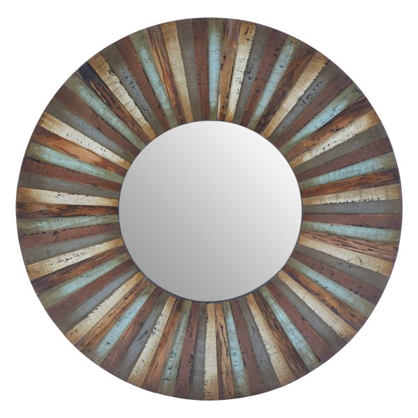 Eterna Wooden Round Wall Mirror
