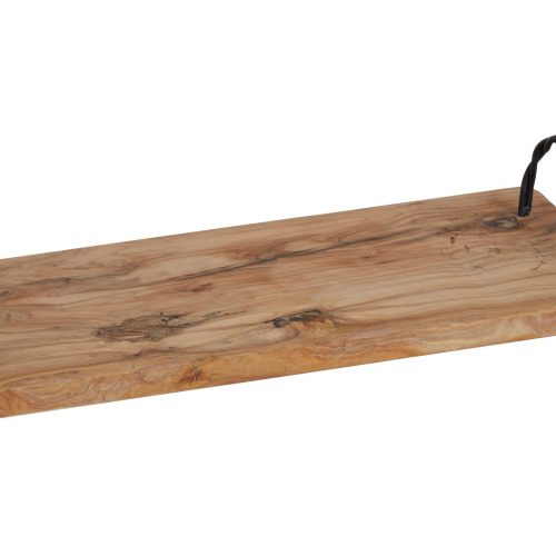 Kastella Rectangular Olive Wood Platter with Side Handles
