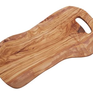 Kastella  Serving Board With Handle in Olive Wood