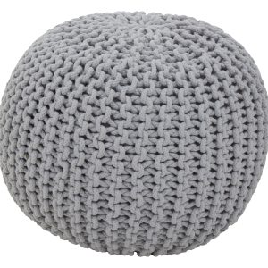 Kefi Kids Grey knit Pouffe