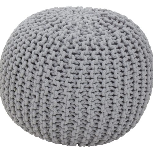 Kefi Kids Grey knit Pouffe