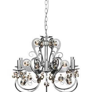 Doralie 6 Arm Crystal Chandelier