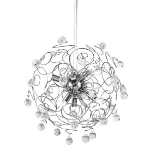 Halcyon Crystal and Chrome Pendant Light