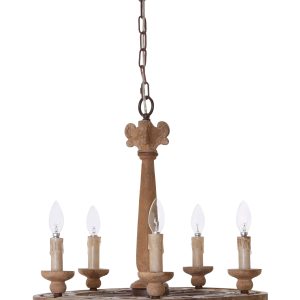 Palmetta 5 Arm Chandelier