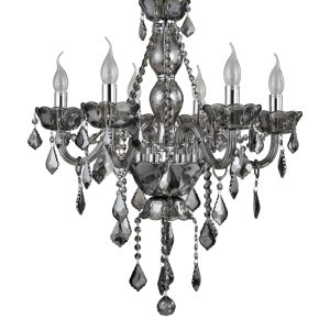 Millelume Smoked Chrome And Crystal Chandelier