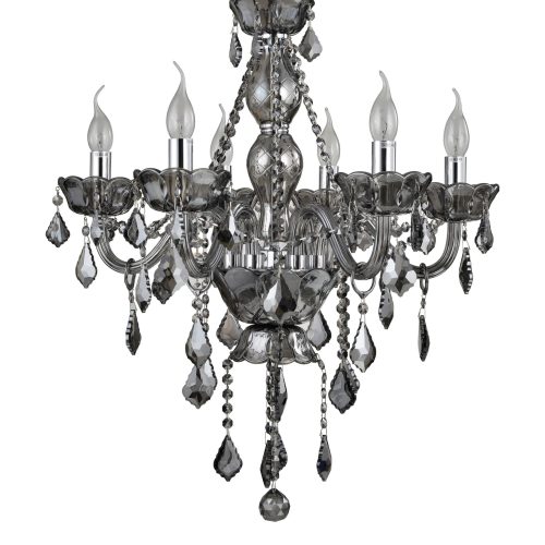 Millelume Smoked Chrome And Crystal Chandelier