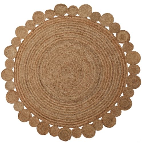 Duomo Round Jute Rug with Circular Edges
