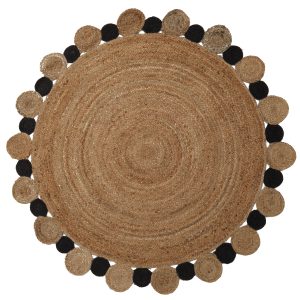 Duomo Large Natural And Black Jute Rug
