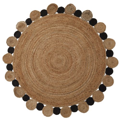 Duomo Large Natural And Black Jute Rug
