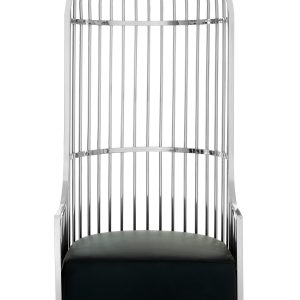 Edena  Silver Finish Dome Cage Chair