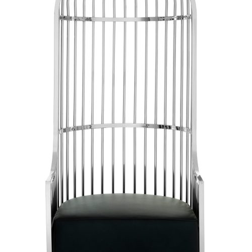 Edena  Silver Finish Dome Cage Chair