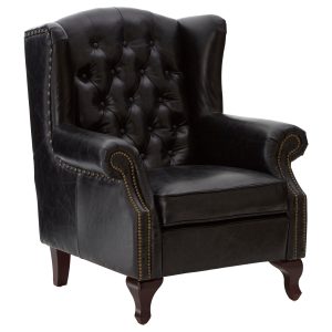 Valora Black Scroll Armchair