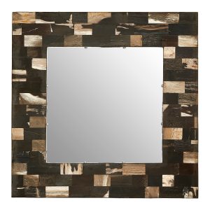 Ramioli Square Petrified Wood Wall Mirror