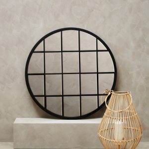 Doria Round Metal Wall Mirror