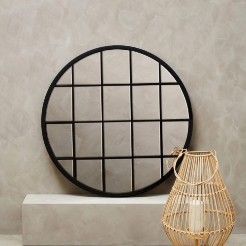 Doria Round Metal Wall Mirror