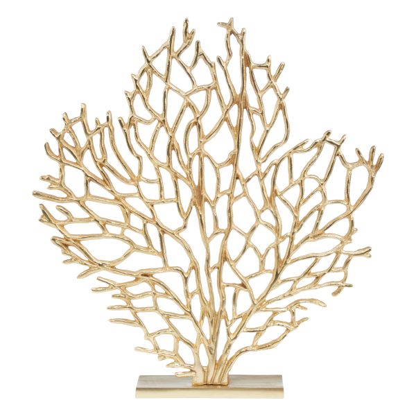 Pellegrina Large Gold Finish Coral Sculpture