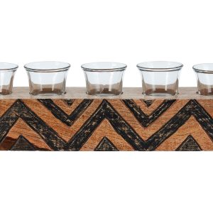 Boiserie Tribal Wooden Tealight Holder