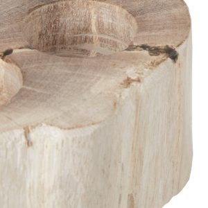 Ramioli Petrified Wood Double Candle Holder