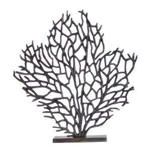 Pellegrina Large Black Nickel Finish Coral Sculpture