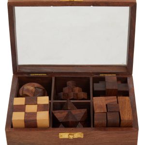 Classico Games Sheesham Wood 6 Piece 3D Puzzle Set