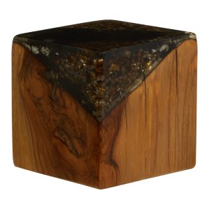 Striata Teak Wood with Resin Sculpture