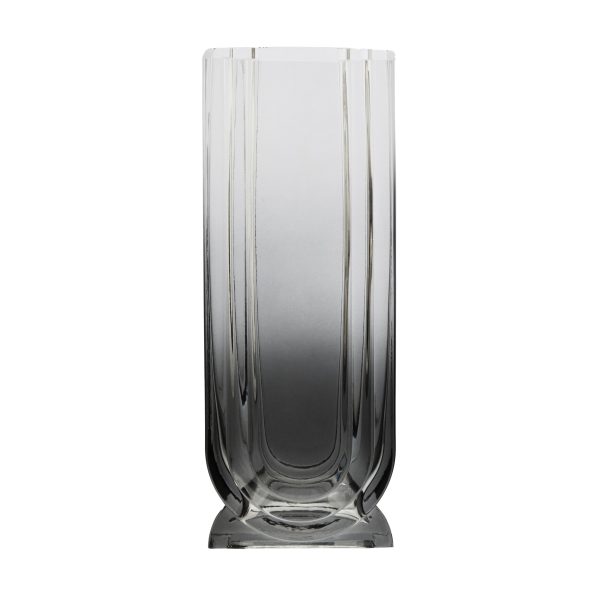 Evandra Large Grey Ombre Glass Vase