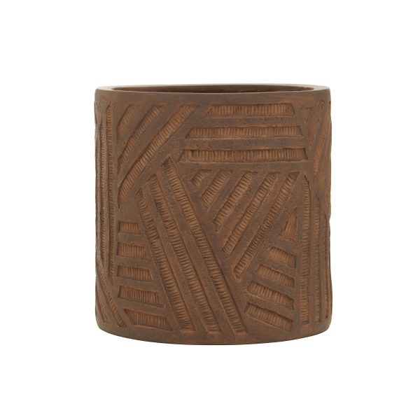 Domus Brown Textured Planter