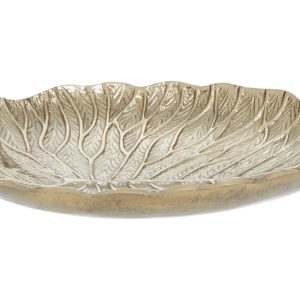 Segovia Large Gold Finish Lotus Leaf Plate