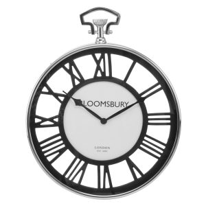 Montevia  Nickel Finish Pocket Style Wall Clock
