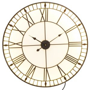 Giens Large Black And White Led Wall Clock
