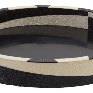 Eze Black And White Round Tray