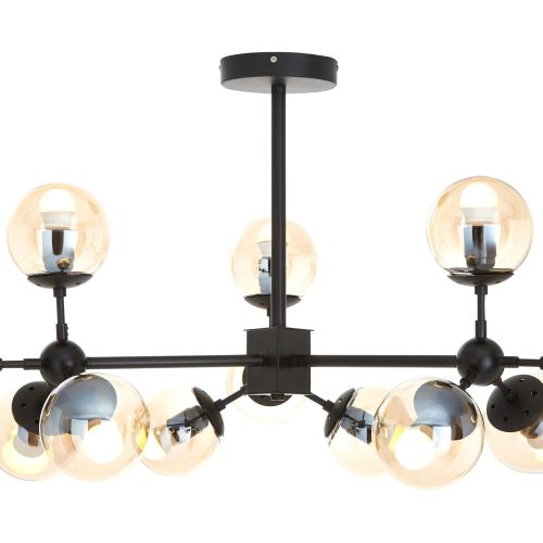 Aurore Matte Black 12 Arm Pendant Light