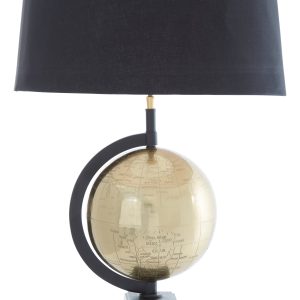 Cervo Globe Antique Brass Table Lamp