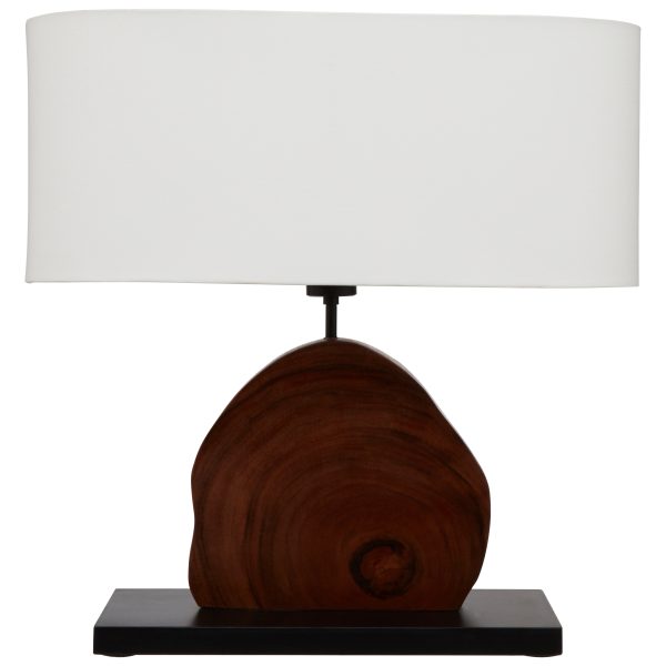Hypnos Table Lamp with Curved Wood Base