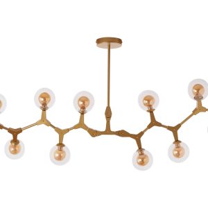 Aurore 12 Arm  Gold Finish Pendant Light